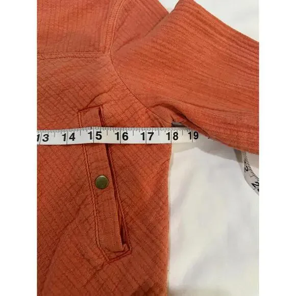 Anthropologie Coral Orange Joyce Quilted Textured Moto Full Zip Jacket- Size XS - Picture 8 of 9
